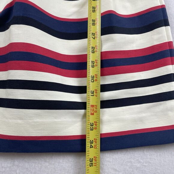 J.Crew Women’s Sleeveless Striped Peg Dress Ivory Pink Blue Career Teacher-8 - Picture 6 of 11